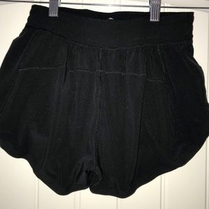 Lululemon black running shorts